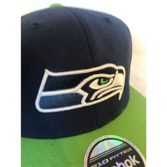 5/$15 SALE Reebok NFL Seattle Seahawks 210 Fitted Cap Hat - Picture 6 of 11